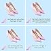 Fibee Heel Grips Shoe Pads Ball Of Foot Inserts High Heel Foot Cushions Soft Gel Toe Insole liners Shoe Too Big (Clear)
