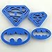 Cookie Cutters, KOOTIPS 4Pcs/set Bat Super Baking Fondant Man Cookie Cutters Cake Decoration