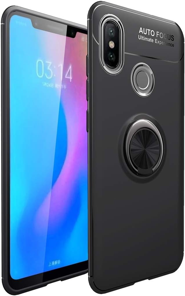 MOUNTAIN MEN-Phone Case Wear-Resistant Shockproof TPU Case for Huawei Honor 8X Max, with Holder (Color : Black)