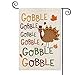 AVOIN colorlife Gobble Gobble Turkey Garden Flag 12 x 18 Inch Double Sided, Fall Thanksgiving Yard Outdoor Decorative Flag