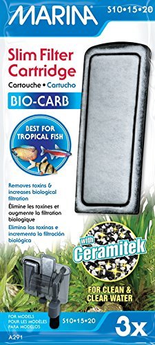 Marina Slim Filter Cartridges (3 Carbon Plus Ceramic + 3 Zeolite Plus Ceramic) for S10/S15/S20 - Ammonia Absorbing