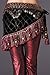 ZLTdream Women's Tribal Belly Dance Hip Scarf with tassel & copper Dark Red