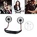 OKA Portable Fan USB Rechargeable Neckband Mini Fan Hands-Free Neckband Personal Fan , Headphone Design Wearable Portable 360 Degree Free Rotation for Summer Gift (3 Speeds, 4-12Working Hours) (Black)