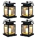 Solar Umbrella Lights - Hanging Solar Lights Sunklly Waterproof Led Handing Solar Candle Lantern Hanging Solar Lanterns for Garden,Patio,Lawn (Yellow Light, Pack of 4) primary