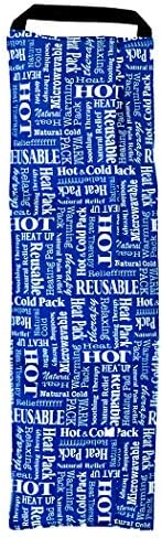 Hot Pockets All Purpose Microwavable Rice Heating Pad for Neck and Shoulders Pain Relief - 3 Pockets Hot and Cold Pack of Rice Bags for Heat Therapy with Washable Cover - American Brand (Blue Words)