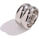 Chunky Gold Rings 18K Gold Plated Stainless Steel Dome Ring Puffy Stackable Rings Trendy Signet Ring for Women Everyday Jewelry