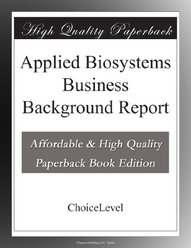 Applied Biosystems Business Background Report