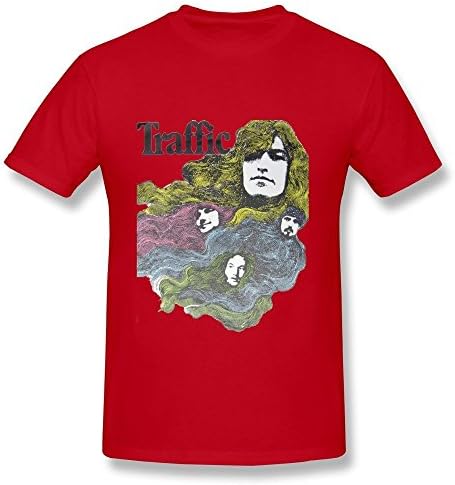 HUIMIN Men's Traffic Band T-shirt XXL Red