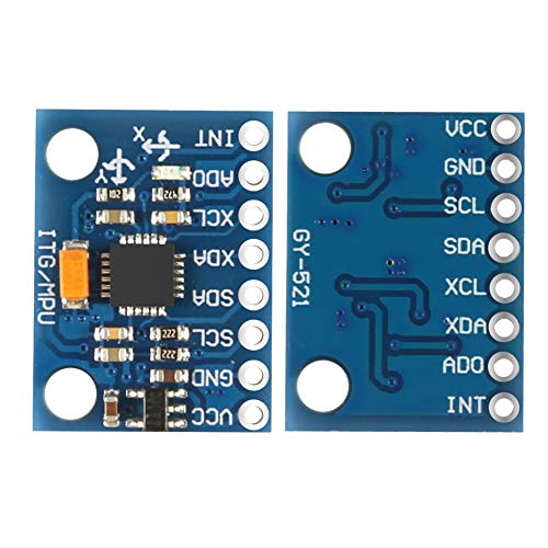 Aokin GY-521 MPU-6050 MPU6050 Module, 6 DOF 3 Axis Accelerometer Gyroscope Sensor Module 16Bit AD Converter Data Output IIC I2C DIY Kit for Arduino (6 Pcs)