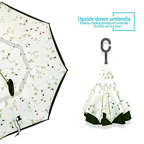 image for ZOMAKE Double Layer Inverted Umbrella Cars Reverse Umbrella, UV Protec