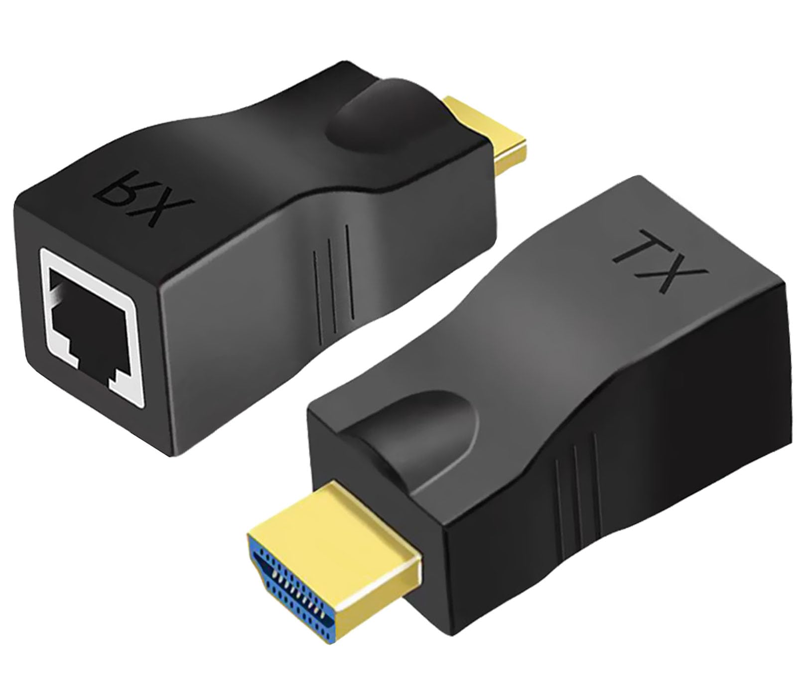 Photo 1 of Hdmi Extender Over Ethernet Cat 5e/ 6 Cable, HDMI to RJ45 Ethernet Network Converter, Support Audio Video 1080P UP to 98FT(30m), Suitable for HDTV, PS3 4, Projector, Monitor (NOTE: Used in Pairs)