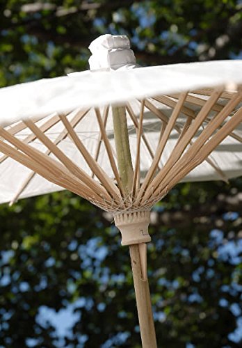 Parasol White Scalloped Edge 32in - Thumbnail 3