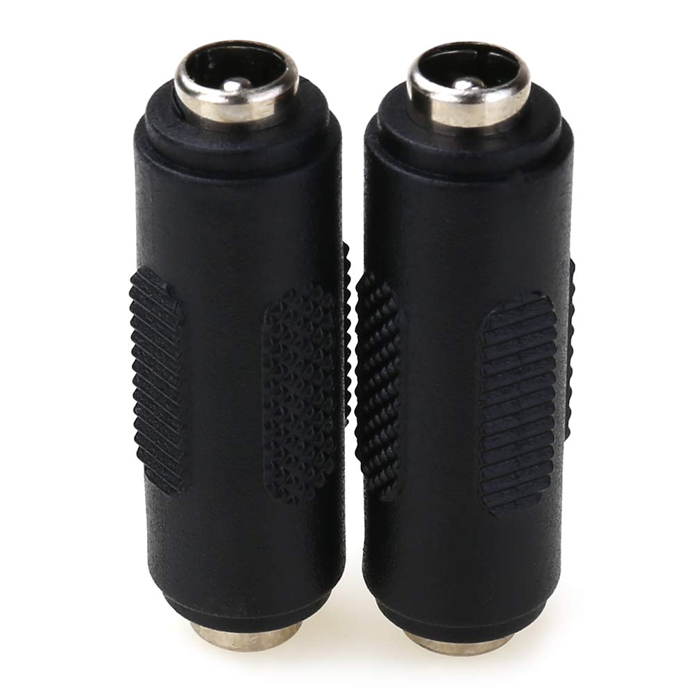 MOBOREST 12V 5.5mm x 2.1mm DC Power Connector Adapter, 12/24V Female to Female Power Jack Socket for Led Strip CCTV Security Camera Cable Wire Ends Plug Barrel -2PCS