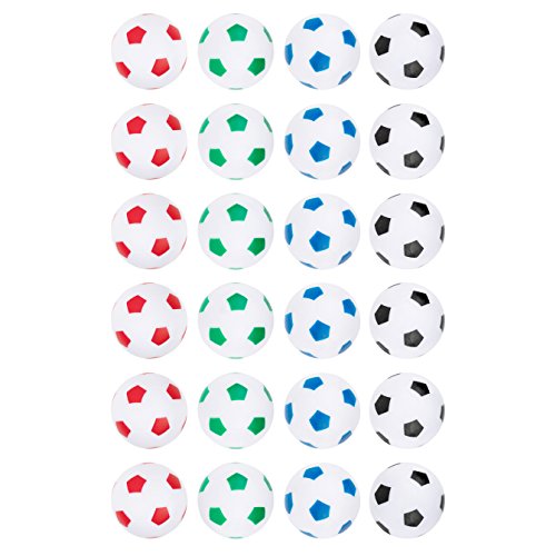Truscope Sports Foosball Table Soccer Replacement Balls - 36mm - (24 Pack, Multi Color)