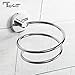 TAPCET Hair Dryer Holder, Wall Mounted Hair Dryer Rack Stainless Steel Blow Dryer Rack Dryer Hanging Rack, Space Organizer for Bathroom/Bedroom/Washroom/Barbershop, Chrome and Silver