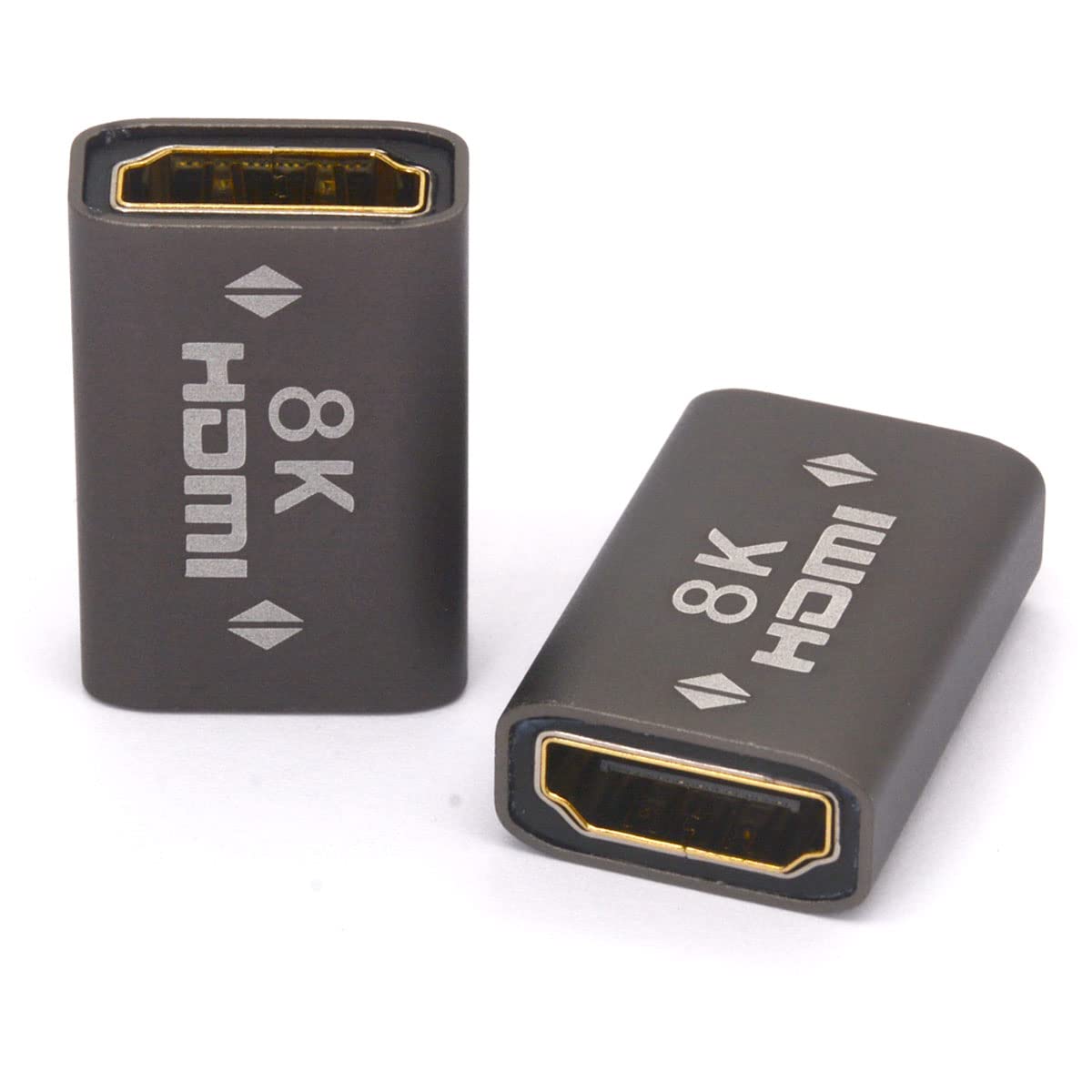 HTGuoji 8K HDMI Extension Connector HD Adapter, HDMI 2.1 Female to Female Converter 48Gbps 8K@60Hz 4K@120Hz Support 3D 1080P Full HD, eARC Dynamic HDR Compatible with Blu-ray, TV, Soundbar, Xbox, PS5