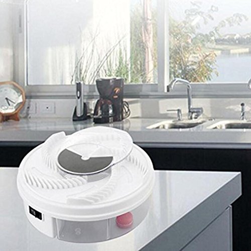 Boddenly Hot Sale Electric Fly Trap Device with Trapping Food Pest Control Mosquito Killer Pest Catcher Bug Insect Zapper, White USB cable(Not include Plug)