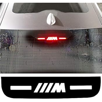 Car High Brake Light Stickers M Performance Rear Stop Brake Lamp Light Decals Veneer Car High Mounted Decorative Emblems Car Mount Interior Stickers for BMW M Logo 3 5 7 Series (for BMW 3 Series)