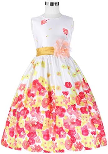 Ygosoon Lavender Floral Pattern Flower Girl Dresses Ball Gowns for Children Kids Wedding Party Pageant Dresses Girl 2 as Picture Child-8