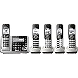 Panasonic KX-TGF375S Link2Cell Bluetooth Cordless Phone and Answering Machine with 5 Handsets (Certified Refurbished )
