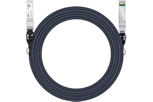 H!FIBER.COM SFP+ Cable, 10G SFP+ DAC, 5M(16.4ft), Passive Direct Attach Copper Twinax Cable for Cisco SFP-H10GB-CU5M, Ubiquiti UniFi UC-DAC-SFP+, Meraki, Mikrotik, Intel, Fortinet, Netgear and More
