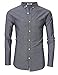 MrWonder Men's Casual Slim Fit Button Down Dress Shirt Long Sleeve Solid Oxford Shirt