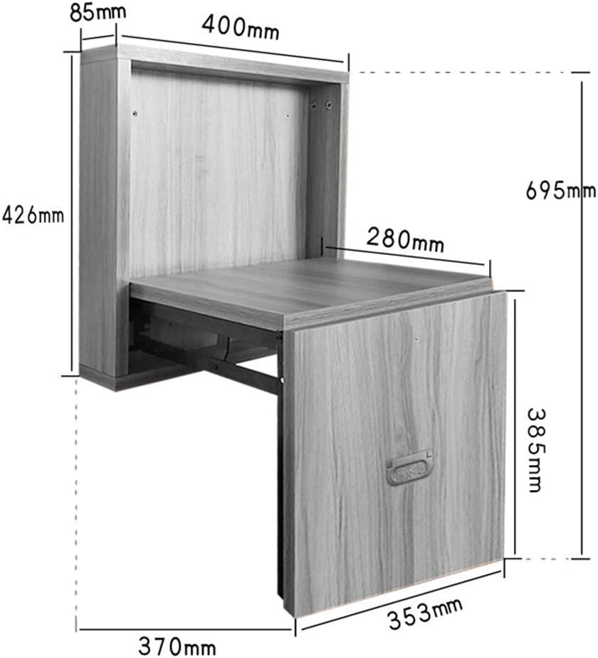 QQXX GBXX Fashion Creative Small Furniture Anti-Slip Stool Invisible Wall-Mounted Folding Stool Home Foot Stool Solid Wood Wall Chair Change Shoe Bench Multifunction Household Creative