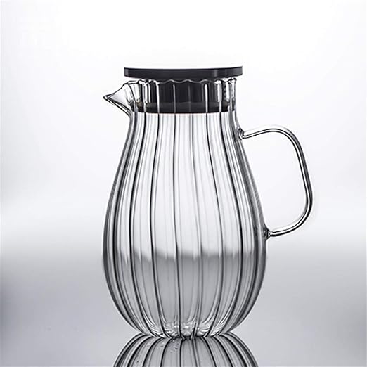 Knoijijuo 2,0 l/garrafa litros, Jarra de Cristal Botella de Agua ...