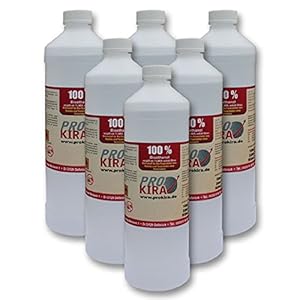 ProKIRA 6x1 Liter Bioethanol / Bio Ethanol 100% Alkohol für Gel