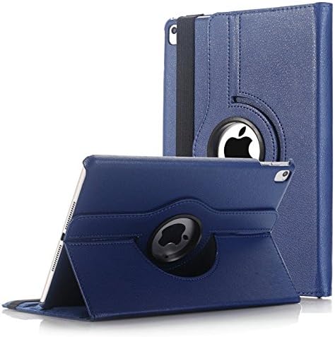 IPad Pro 9.7 Case - HWH® Quality 360 Degree Rotating Stand Leather Case Smart Cover For Apple IPad Pro 9.7" Case With Automatic Wake/Sleep Function (DARK BLUE)