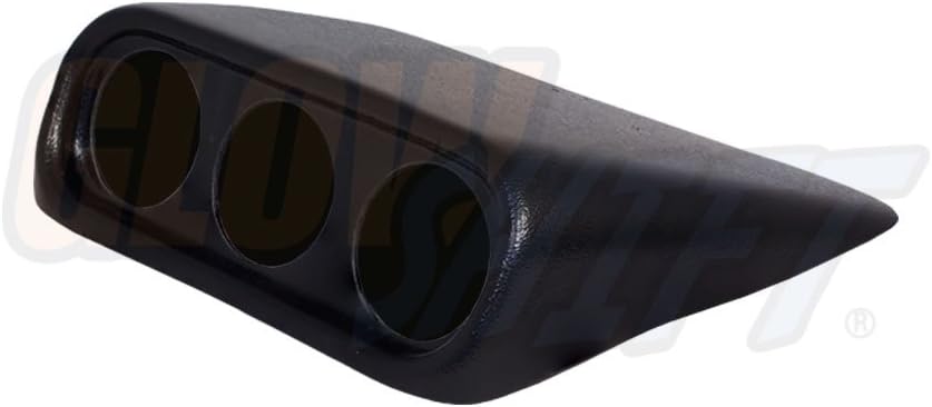 GlowShift Black Triple Dashboard Gauge Pod for 2002-2007 Subaru Impreza WRX STI - Clock Replacement - Mounts (3) 2-1/16" (52mm) Gauges to Vehicle's Dash