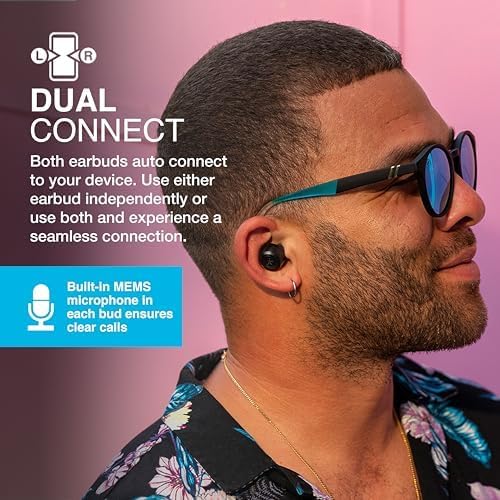 Go Air Pop+ True Wireless Kopfhörer - Bluetooth, Mitternachtsschwarz