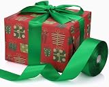 ZSYIULIA 50mm Green Satin Ribbon 22m Thick Gift Wrapping Ribbon view 4