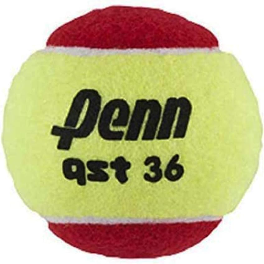 Penn QST 36 Tennis Balls - Youth Felt Red Tennis Balls for Beginners, 12 Ball Polybag : Sports & Outdoors