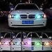 KNRAGHO LED Atmosphere lights, T10 W5W RGB LED Bulbs with Remote Controller RGBW 501 194 168 6SMD 5050 Silicone Strobe light Use for Reading light,/Roof light/Trunk light/Interior light