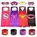 Ecparty Superheros Cape and Mask Matching Slap Bracelet Costumes Set for Kids Party Supplies (4Sets)
