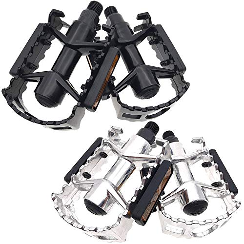ARTHEALTH Bicycle Pedals Bike Pedals Aluminum Alloy 9/16" Inch High Performance Pedals for Bikes Mountain Bikes Road Bicycles Platform Pedals (Silver)