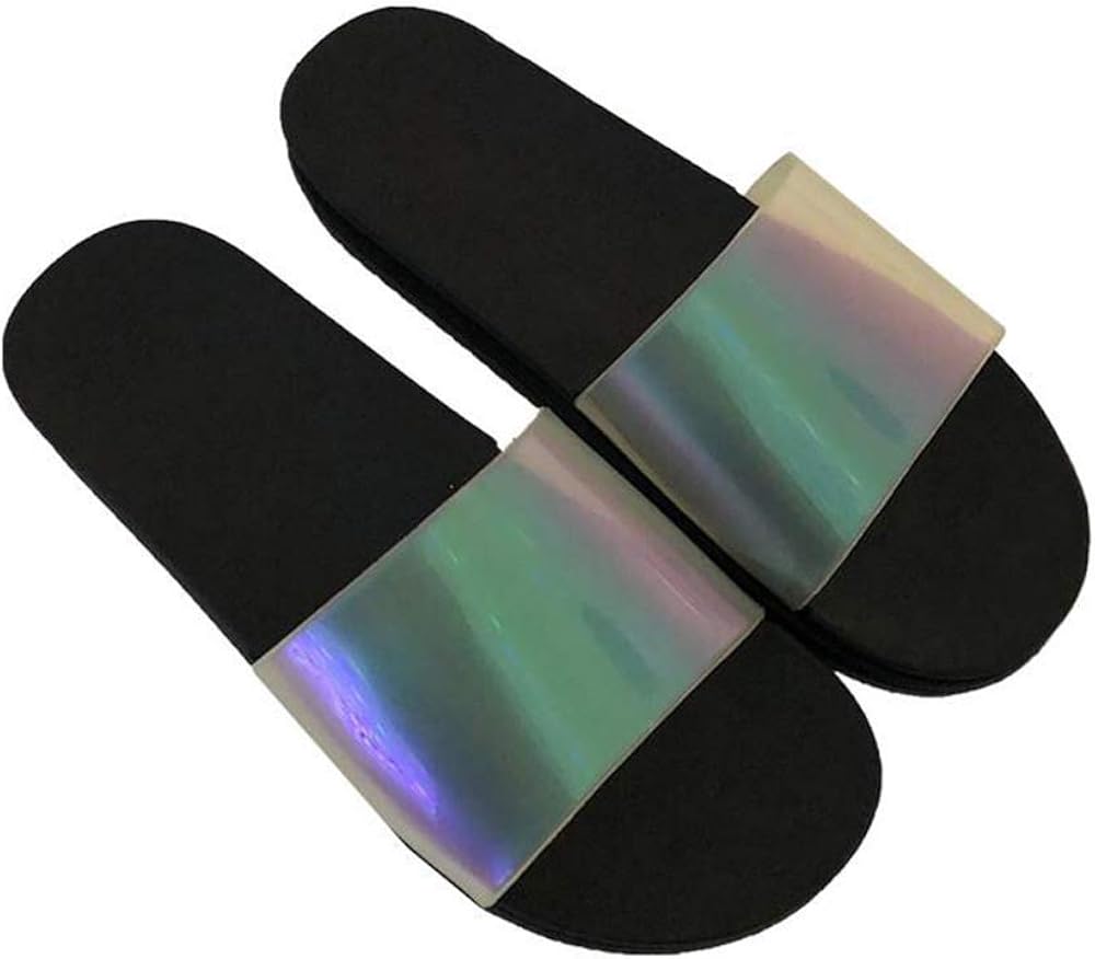 sparkly slide sandals