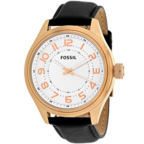 Fossil Classic White Dial Leather Strap Men's Watch BQ2245