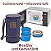 MILTON Bento Lunch Box Set -4 MICROWAVEABLE Stainless Steel Meal Prep Containers, Expandable Insulated Lunch Bag, SS Spoon Double Wall Food Storage Boxes w/Leak Proof Lids For Men,Women,Kids