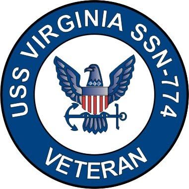 US Navy USS Virginia SSN-774 Ship Veteran Decal Sticker 3.8" 6-Pack