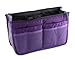 niceeshop(TM) Fashion Multi-function Travel Makeup Insert Handbag Organiser Purse Large liner Organizer Pouch Bag (Purple)