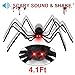 Y- STOP 50 Inch Hairy Halloween Spider,Black Hairy Spider/Tarantula with LED Eyes/Horrible Sound,Best Halloween Decorations