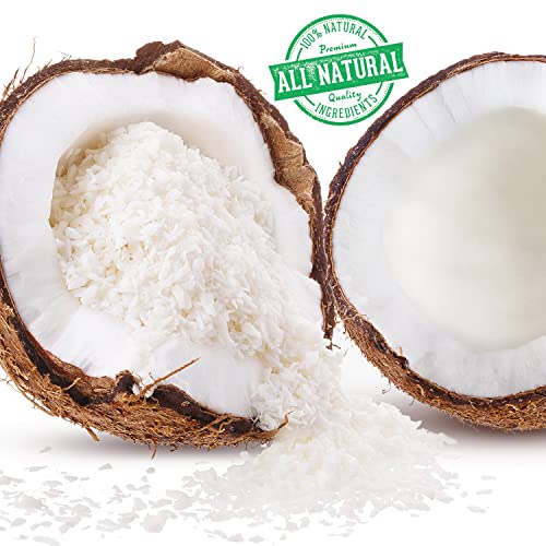 Shredded Coconut Unsweetened, 1 lb. Unsweetened Coconut Flakes, Dried