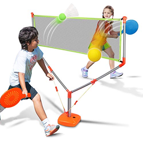 Duckura 2 in 1 Racket Game Set, Family Kids Badminton Tennis Net Outdoor Play, Christmas Toys Gifts for Boys Girls Adults - Thumbnail 7