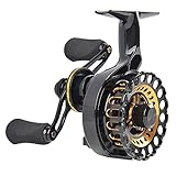 Fiblink Inline Ice Fishing Reel Right / Left Handed Raft Wheel, Right Handed - Gold