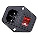 Inlet Module Plug Fuse Switch Male Power Socket 10A 250V 3 Pin IEC320 C14