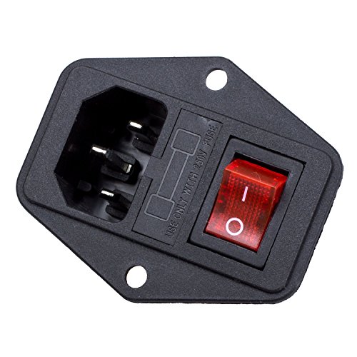 Inlet Module Plug Fuse Switch Male Power Socket 10A 250V 3 Pin IEC320 C14 - Thumbnail 3