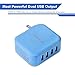 USB Charger- Lumsing 21W 4.2A 4-Port USB Wall Charger with Smart Technology Travel Charger for iPhone SE / 6s / 6 / 6 Plus, iPad Air 2, Galaxy S7 / S7 Edge / S6 / S6 Edge / Edge+, Note 5, LG G5 (Blue)