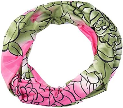Hijing Womens Cotton Scarf, Lightweight 2 Layer Secret Zipper Infinity Scarf Zebra and Lotus Printed Winter Warm